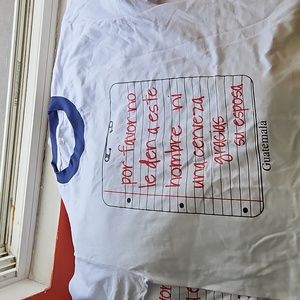 😅 shirtTranslation: Please dont give this man a beer Thank you,  His Wife.